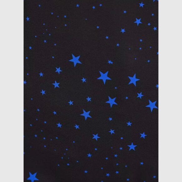 Torrid - Black & Bue Stars - Georgette Cold Shoulder Blouse - Picture 3 of 8